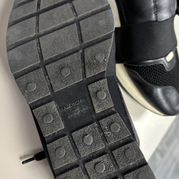 Designer Sneakers, Black/White colored Italian leather, size 38 Balenciaga - Picture 5 of 5